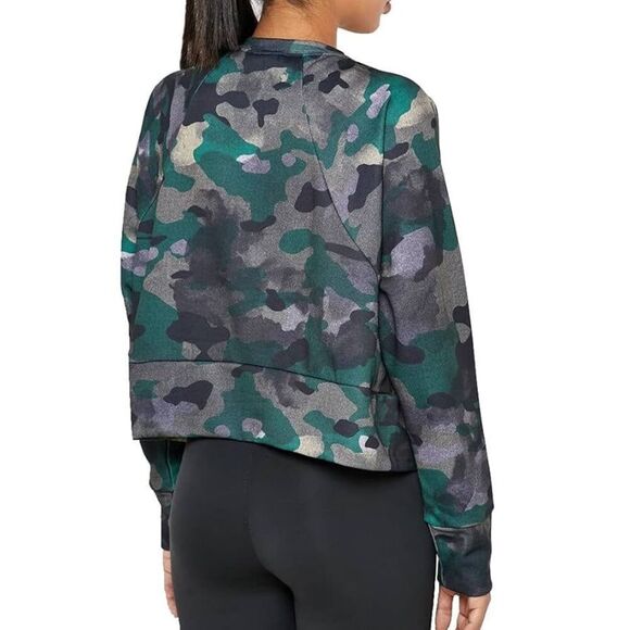 Nike Rebel Camo Dri-fit Crop Jersey Sweatshirt Camouflage Women’s Size XL - Picture 3 of 10